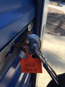 Remove a locked Disc Padlock on a Storage Locker