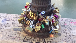Love Locks Ponte Milvio Bridge in Rome
